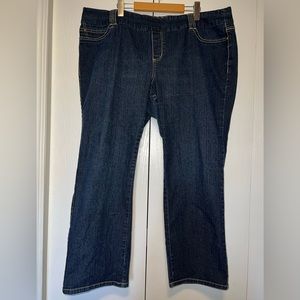 Addition Elle Versatile Straight Pull On Petite Jeans